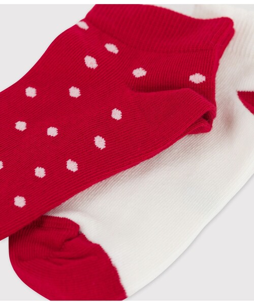 PETIT BATEAU(プチバトー)の「ソックス2枚組(ソックス/靴下・キッズ・ホワイト×ネイビー/ホワイト×レッド・5-6Y/3-4Y/8Y-10Y/12Y-14Y)」の4枚目の写真