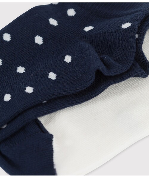 PETIT BATEAU(プチバトー)の「ソックス2枚組(ソックス/靴下・キッズ・ホワイト×ネイビー/ホワイト×レッド・5-6Y/3-4Y/8Y-10Y/12Y-14Y)」の3枚目の写真
