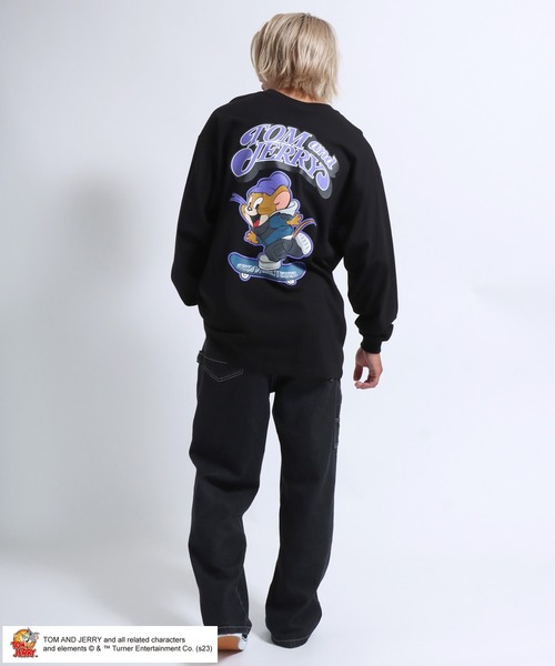 トムとジェリー ルームウェア パジャマ 長袖 バックプリント キャラクター エメフィールからバックプリントが可愛いトムとジェリーのルーム