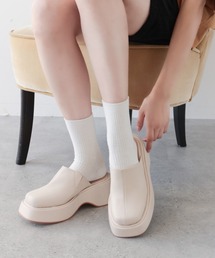 厚底/シンセティックレザーサボ