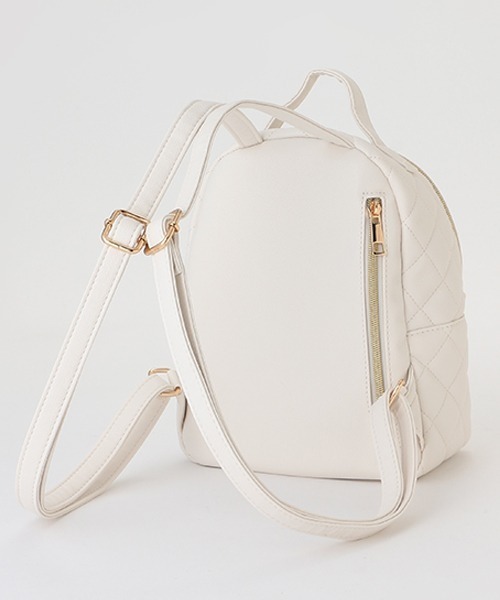 LOVETOXIC（ラブトキシック）の「キルティング合皮ミニリュック（バックパック/リュック・キッズ・オフホワイト/ブラック/サックスブルー・FREE）」の6枚目の写真