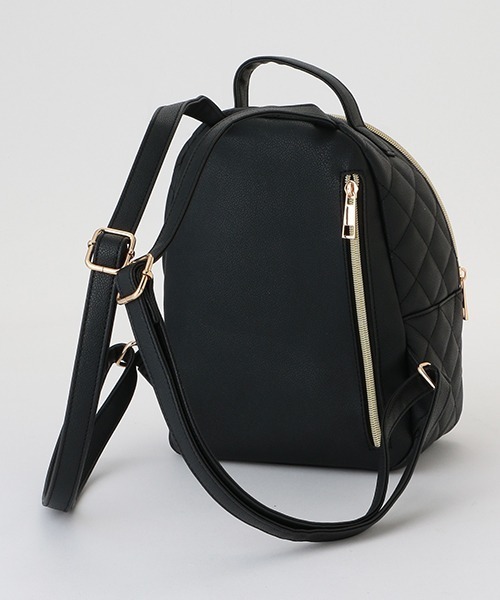 LOVETOXIC（ラブトキシック）の「キルティング合皮ミニリュック（バックパック/リュック・キッズ・オフホワイト/ブラック/サックスブルー・FREE）」の7枚目の写真