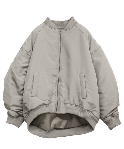 Social GIRL（ソーシャルガール）の「オーバーサイズギャザーMA-1ブルゾン（MA-1・レディース・ブラック/グレー/アイボリー・M/L）」の19枚目の写真