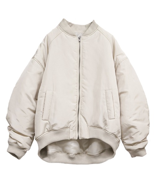 Social GIRL（ソーシャルガール）の「オーバーサイズギャザーMA-1ブルゾン（MA-1・レディース・ブラック/グレー/アイボリー・M/L）」の11枚目の写真