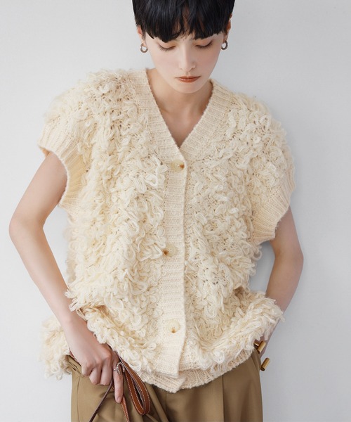 セール】ループ編みニットベスト（ベスト）｜ELFRANK（エルフランク