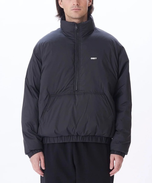 OBEY(オベイ)の「【OBEY】STUDIO MOCK NECK ANORAK(ナイロンジャケット・メンズ・ブラック・X-LARGE/MEDIUM/LARGE)」の5枚目の写真