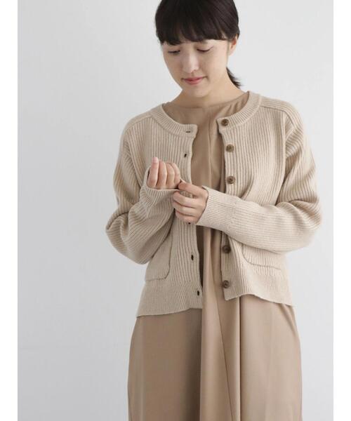 sm2rhythm（サマンサモスモスリズム）の「リブニットカーディガン（カーディガン/ボレロ・レディース・グレー/ブルー/ベージュ・F）」の4枚目の写真