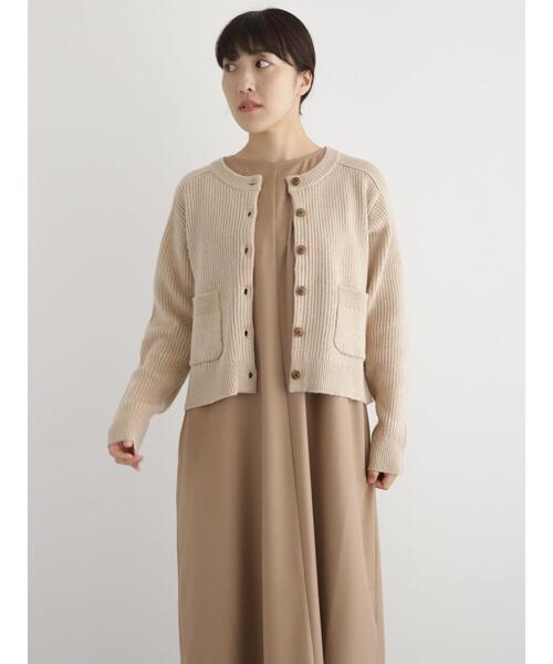 sm2rhythm（サマンサモスモスリズム）の「リブニットカーディガン（カーディガン/ボレロ・レディース・グレー/ブルー/ベージュ・F）」の5枚目の写真