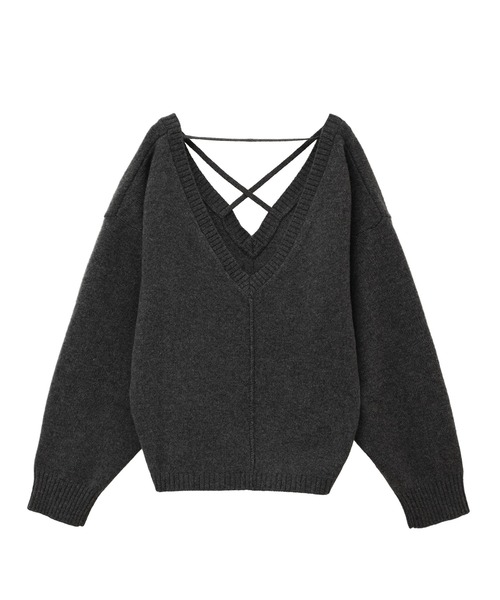 TELA（テラ）の「＜TELA (テラ)＞ウールニット（ニット/セーター・レディース・チャコールグレー・S）」の2枚目の写真