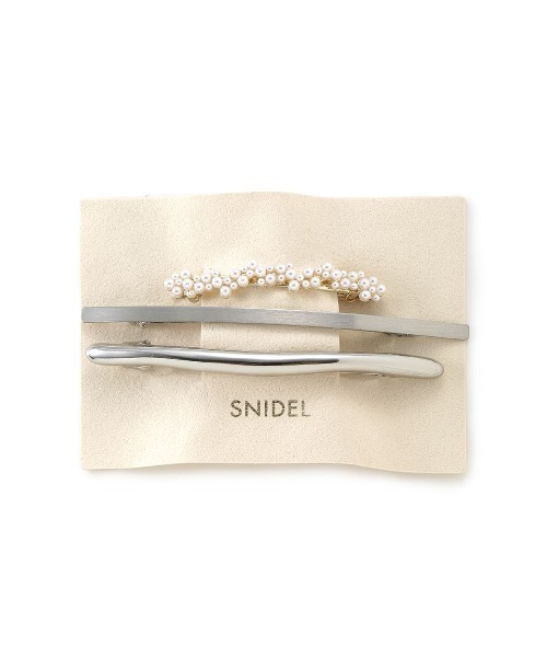 SNIDEL(スナイデル)の「バリエセットバレッタ(バレッタ/ヘアクリップ・レディース・シルバー/ゴールド・FREE)」の1枚目の写真
