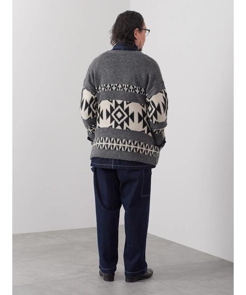 CRAFT STANDARD BOUTIQUE（クラフトスタンダードブティック）の「【男女兼用】オルテガ柄カーディガン　◆（カーディガン/ボレロ・レディース・グレー/ブラック/ベージュ・L/M）」の18枚目の写真