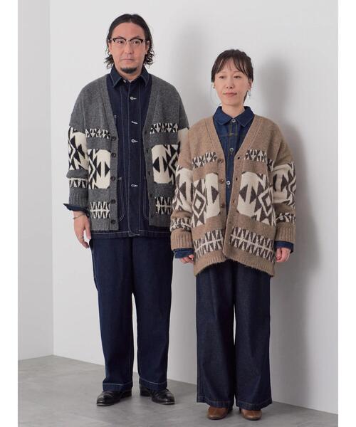 CRAFT STANDARD BOUTIQUE（クラフトスタンダードブティック）の「【男女兼用】オルテガ柄カーディガン　◆（カーディガン/ボレロ・レディース・グレー/ブラック/ベージュ・L/M）」の17枚目の写真