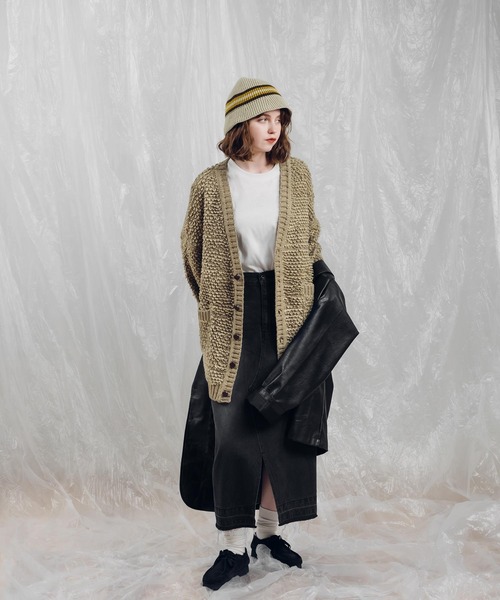 MUHET（ミュエータ）の「ニットバケットハット（ハット・レディース・ブラック/ライトベージュ・FREE）」の11枚目の写真