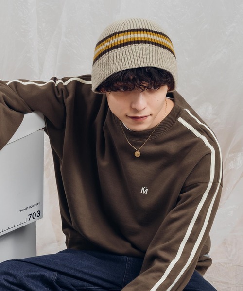 MUHET（ミュエータ）の「ニットバケットハット（ハット・レディース・ブラック/ライトベージュ・FREE）」の13枚目の写真