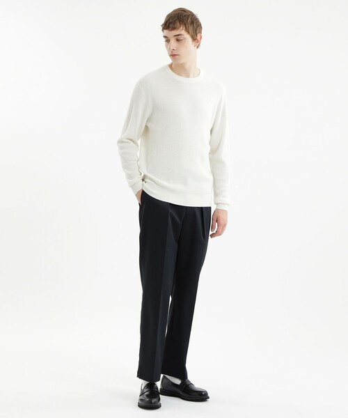 MACKINTOSH PHILOSOPHY(マッキントッシュ フィロソフィー)の「ミニワッフル クルーネックニット(ニット/セーター・メンズ・ライトブルー/ダークネイビー/オフホワイト/イエロー系その他3・40/38)」の5枚目の写真