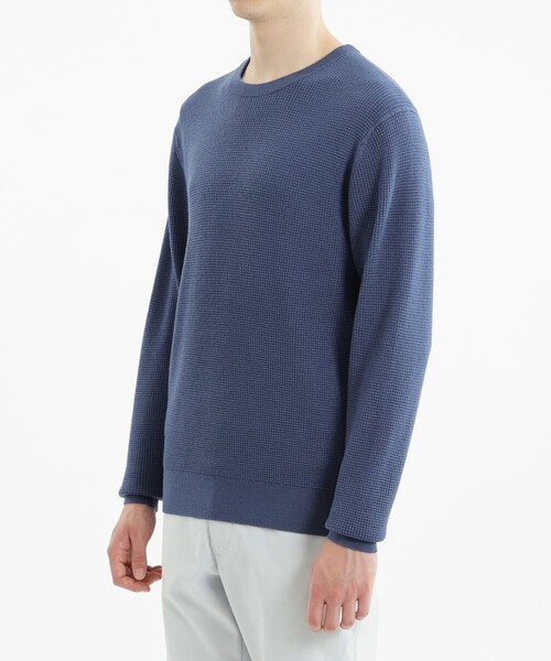 MACKINTOSH PHILOSOPHY(マッキントッシュ フィロソフィー)の「ミニワッフル クルーネックニット(ニット/セーター・メンズ・ライトブルー/ダークネイビー/オフホワイト/イエロー系その他3・40/38)」の10枚目の写真