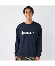 Ocean Pacific/オーシャンパシフィック Tシャツ 長袖 ブランドロゴ サーフボード ポケット付きシャツ