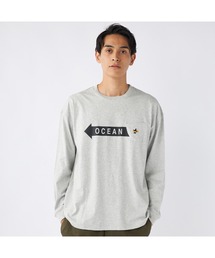Ocean Pacific/オーシャンパシフィック Tシャツ 長袖 ブランドロゴ サーフボード ポケット付きシャツ