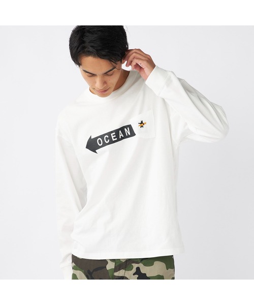 Ocean Pacific(オーシャンパシフィック)の「Ocean Pacific/オーシャンパシフィック Tシャツ 長袖 ブランドロゴ サーフボード ポケット付きシャツ(Tシャツ/カットソー・メンズ・ヘザーグレー/アイボリー/チャコールグレー/ネイビー・XL/M/L)」の18枚目の写真