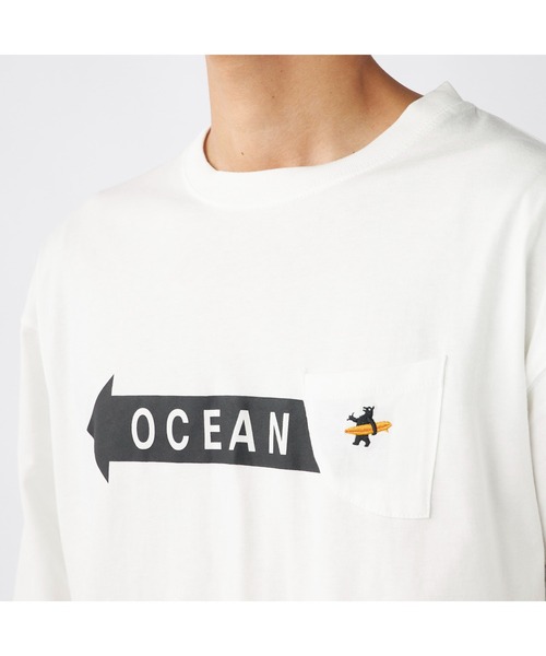 Ocean Pacific(オーシャンパシフィック)の「Ocean Pacific/オーシャンパシフィック Tシャツ 長袖 ブランドロゴ サーフボード ポケット付きシャツ(Tシャツ/カットソー・メンズ・ヘザーグレー/アイボリー/チャコールグレー/ネイビー・XL/M/L)」の5枚目の写真