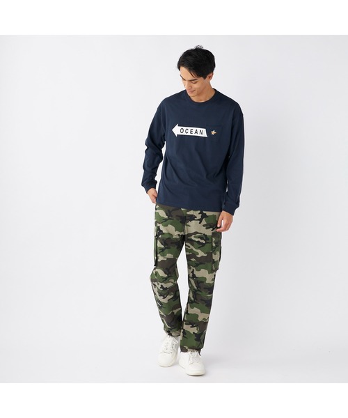 Ocean Pacific(オーシャンパシフィック)の「Ocean Pacific/オーシャンパシフィック Tシャツ 長袖 ブランドロゴ サーフボード ポケット付きシャツ(Tシャツ/カットソー・メンズ・ヘザーグレー/アイボリー/チャコールグレー/ネイビー・XL/M/L)」の10枚目の写真