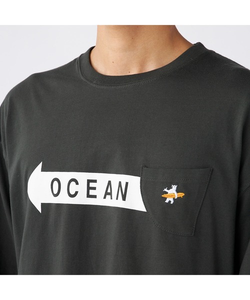 Ocean Pacific(オーシャンパシフィック)の「Ocean Pacific/オーシャンパシフィック Tシャツ 長袖 ブランドロゴ サーフボード ポケット付きシャツ(Tシャツ/カットソー・メンズ・ヘザーグレー/アイボリー/チャコールグレー/ネイビー・XL/M/L)」の12枚目の写真