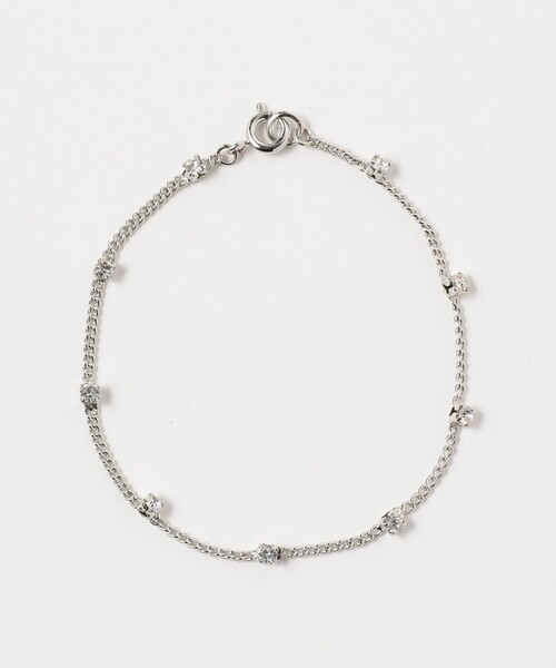 Ray BEAMS(レイビームス)の「ビジュー チェーン ブレスレット(ブレスレット・レディース・ゴールド/シルバー・ONE SIZE)」の2枚目の写真