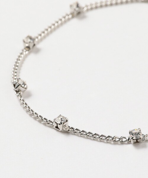 Ray BEAMS(レイビームス)の「ビジュー チェーン ブレスレット(ブレスレット・レディース・ゴールド/シルバー・ONE SIZE)」の4枚目の写真