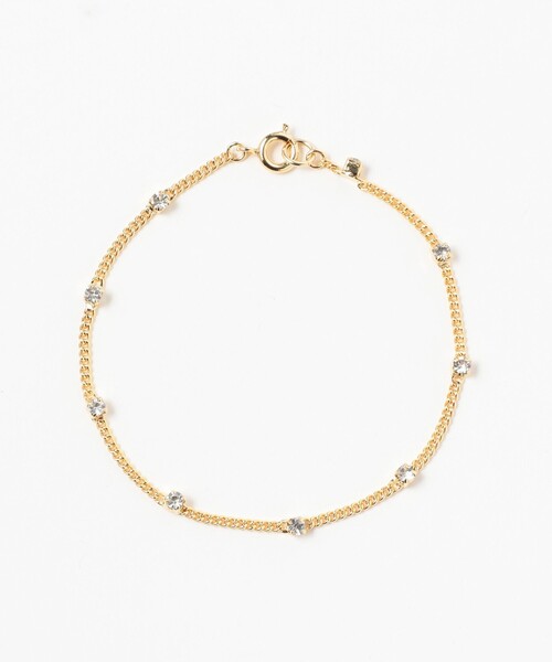 Ray BEAMS(レイビームス)の「ビジュー チェーン ブレスレット(ブレスレット・レディース・ゴールド/シルバー・ONE SIZE)」の6枚目の写真