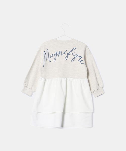 ROPE' PICNIC(ロペピクニック)の「【KIDS】バックプリント裏毛ティアードワンピース(ワンピース・キッズ・チャコールグレー/グレー系その他・110/120/130/140/150)」の5枚目の写真