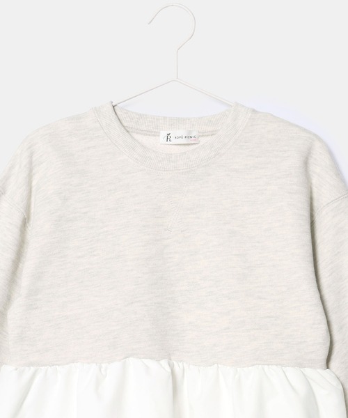 ROPE' PICNIC(ロペピクニック)の「【KIDS】バックプリント裏毛ティアードワンピース(ワンピース・キッズ・チャコールグレー/グレー系その他・110/120/130/140/150)」の6枚目の写真