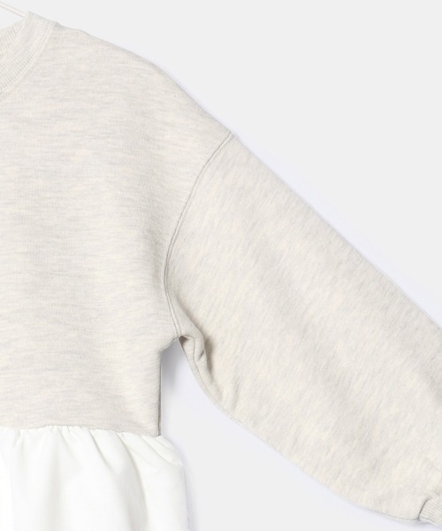 ROPE' PICNIC(ロペピクニック)の「【KIDS】バックプリント裏毛ティアードワンピース(ワンピース・キッズ・チャコールグレー/グレー系その他・110/120/130/140/150)」の7枚目の写真