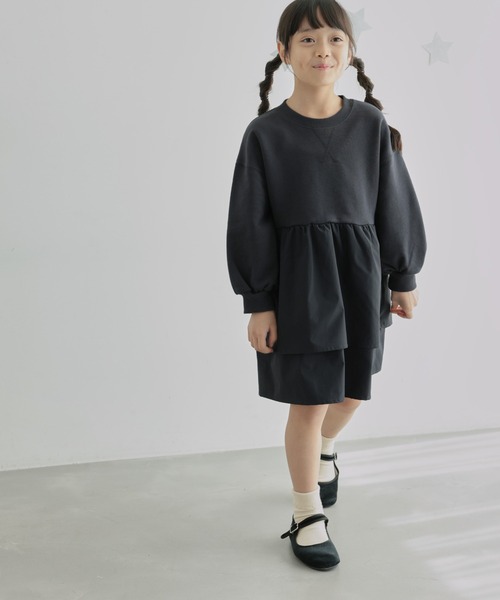 ROPE' PICNIC(ロペピクニック)の「【KIDS】バックプリント裏毛ティアードワンピース(ワンピース・キッズ・チャコールグレー/グレー系その他・110/120/130/140/150)」の18枚目の写真