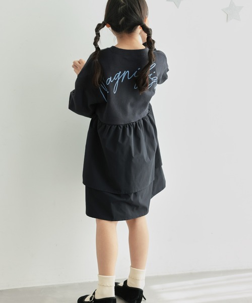 ROPE' PICNIC(ロペピクニック)の「【KIDS】バックプリント裏毛ティアードワンピース(ワンピース・キッズ・チャコールグレー/グレー系その他・110/120/130/140/150)」の19枚目の写真