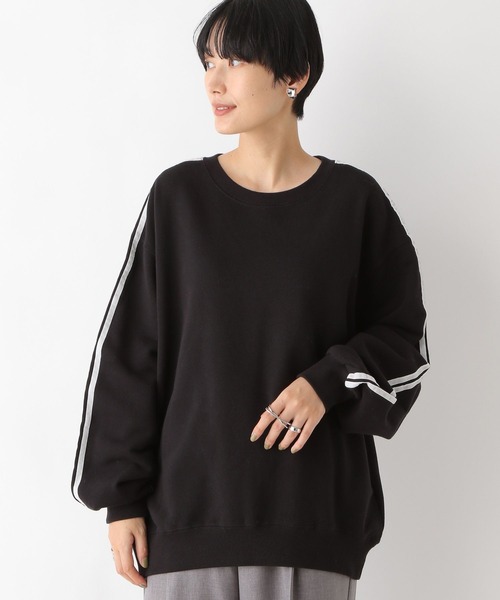 LEPSIM(レプシィム)の「ラインスウェットプルオーバー 977236(Tシャツ/カットソー・レディース・ブラック/ライトグレー/チャコールグレー/オフホワイト/グレー系その他・FREE/SHORT)」の6枚目の写真