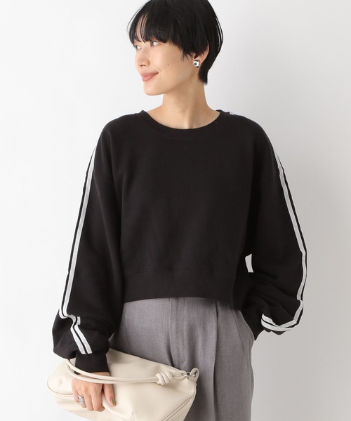LEPSIM(レプシィム)の「ラインスウェットプルオーバー 977236(Tシャツ/カットソー・レディース・ブラック/ライトグレー/チャコールグレー/オフホワイト/グレー系その他・FREE/SHORT)」の7枚目の写真