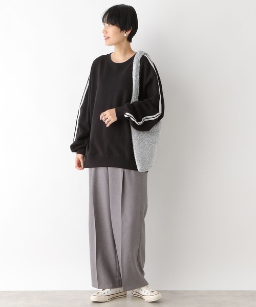 LEPSIM(レプシィム)の「ラインスウェットプルオーバー 977236(Tシャツ/カットソー・レディース・ブラック/ライトグレー/チャコールグレー/オフホワイト/グレー系その他・FREE/SHORT)」の8枚目の写真