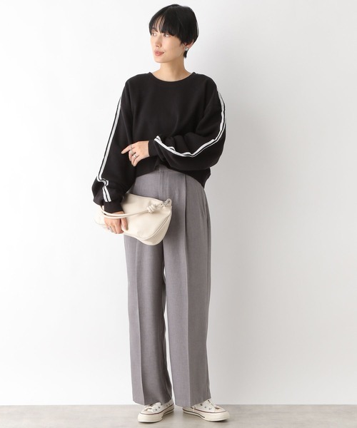 LEPSIM(レプシィム)の「ラインスウェットプルオーバー 977236(Tシャツ/カットソー・レディース・ブラック/ライトグレー/チャコールグレー/オフホワイト/グレー系その他・FREE/SHORT)」の11枚目の写真