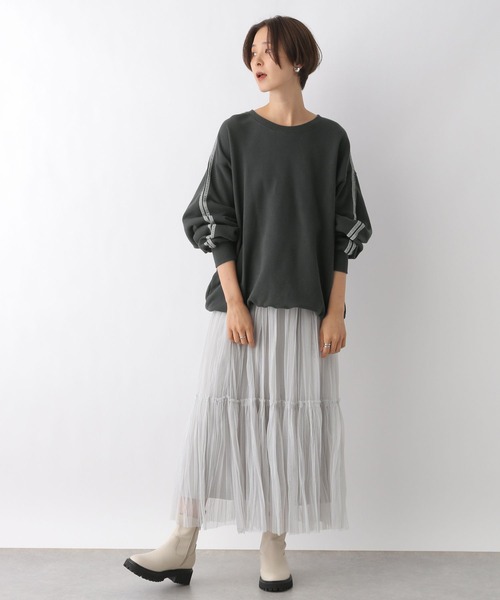 LEPSIM(レプシィム)の「ラインスウェットプルオーバー 977236(Tシャツ/カットソー・レディース・ブラック/ライトグレー/チャコールグレー/オフホワイト/グレー系その他・FREE/SHORT)」の17枚目の写真