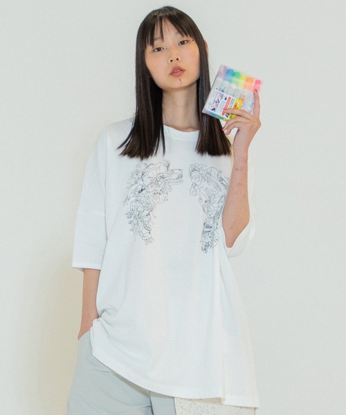 DaizyStripper まゆ Big シルエット Tee 430cff405cfbc05d57db088145a791