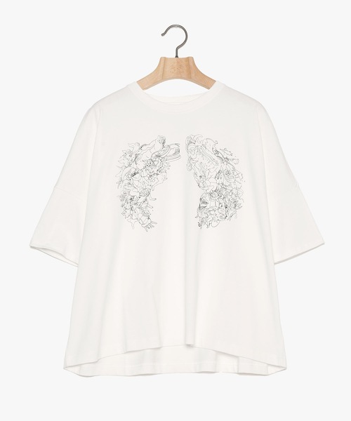 STOF(ストフ)の「UTAGE Coloring Big Tee(Tシャツ/カットソー・メンズ・ホワイト・S/M)」の5枚目の写真