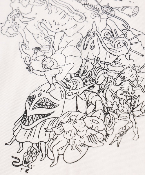 STOF(ストフ)の「UTAGE Coloring Big Tee(Tシャツ/カットソー・メンズ・ホワイト・S/M)」の13枚目の写真