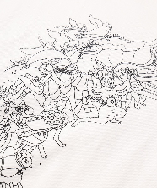 STOF(ストフ)の「UTAGE Coloring Big Tee(Tシャツ/カットソー・メンズ・ホワイト・S/M)」の9枚目の写真