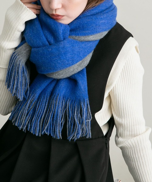 KBF(ケイビーエフ)の「リバーシブルストール(ストール/ショール・レディース・ベージュ系その他/グレー系その他/ブルー系その他・ONE)」の3枚目の写真