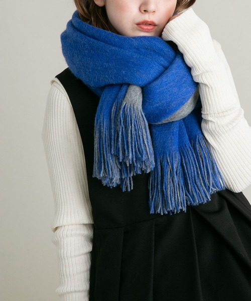 KBF(ケイビーエフ)の「リバーシブルストール(ストール/ショール・レディース・ベージュ系その他/グレー系その他/ブルー系その他・ONE)」の10枚目の写真