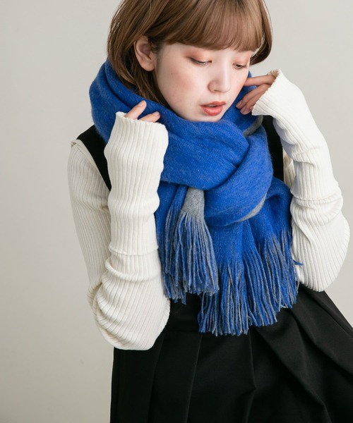 KBF(ケイビーエフ)の「リバーシブルストール(ストール/ショール・レディース・ベージュ系その他/グレー系その他/ブルー系その他・ONE)」の11枚目の写真