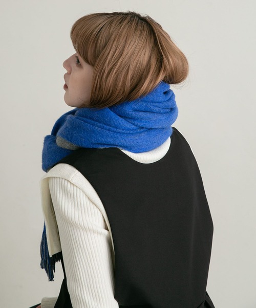 KBF(ケイビーエフ)の「リバーシブルストール(ストール/ショール・レディース・ベージュ系その他/グレー系その他/ブルー系その他・ONE)」の12枚目の写真