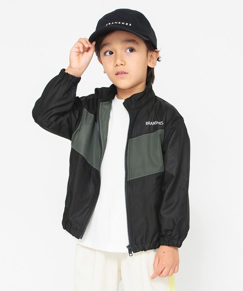 BRANSHES（ブランシェス）の「【男女兼用】ウィンドブレーカー（ブルゾン・キッズ・ブラック/ネイビー/サックスブルー・100/140/150/130/110/120/90）」の2枚目の写真