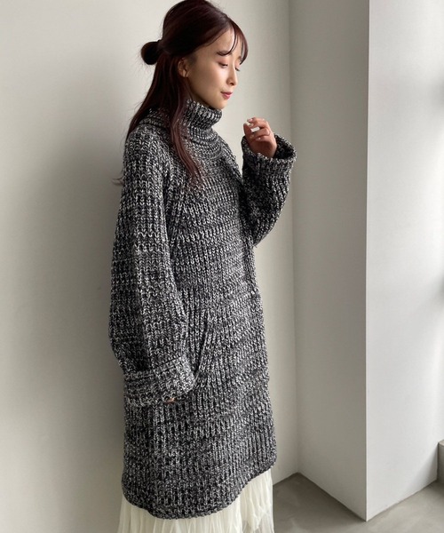 LOWRYS FARM（ローリーズファーム）の「ミックスニットミニワンピース