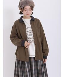 Samansa Mos2 | ネルクレリックレギュラーカラーシャツ(シャツ/ブラウス)